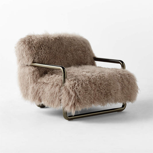 Ren Grey Sheepskin Accent Chair